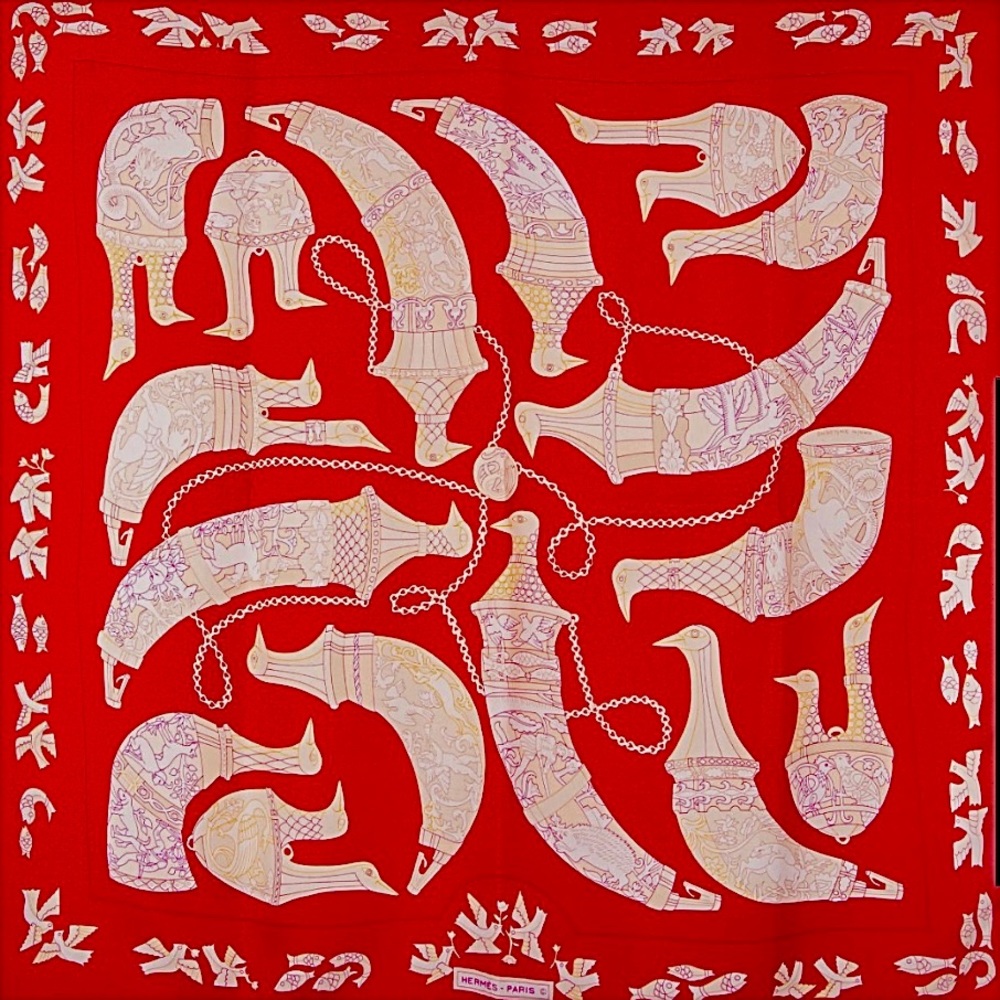 HERMÉS 'Rythons 90' Scarf by Karin Swildens *Mint Condition*
